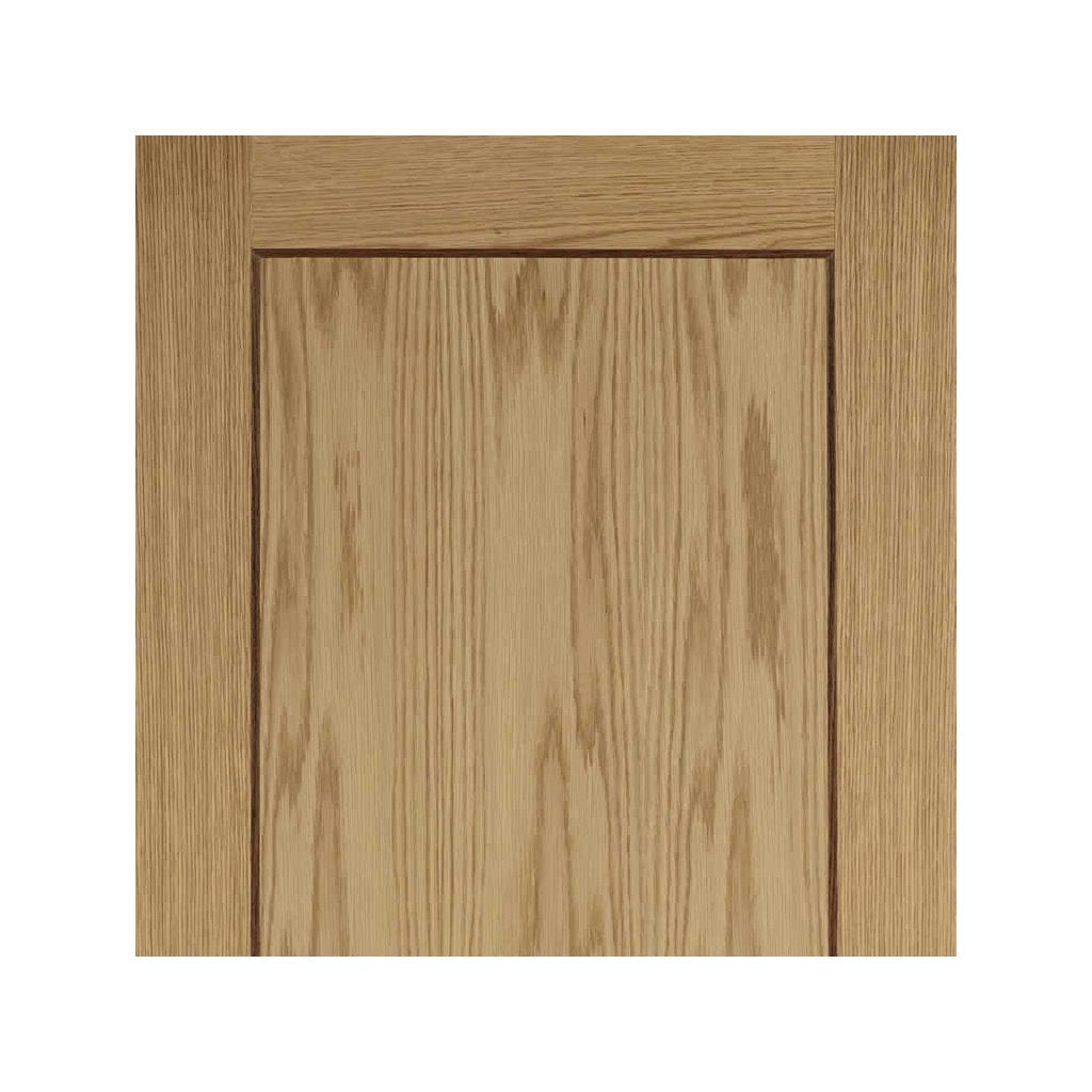 LPD Joinery Oak 1P Inlay Flush Fire Door Pair is Prefinished and 30 Minute Fire Rated