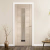 Prefinished Bespoke Palermo Oak Fire Door - Clear Glass - Choose Your Colour