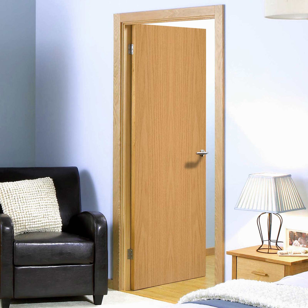 Fire Door, Oak Veneer Blank - 1/2 Hour Fire Rated - Prefinished