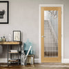 Ely oak cottage style door with clear glass and etched glass