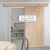 Single Sliding Door & Wall Track - Verona Oak Flush Door - Prefinished