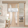Single Sliding Door & Wall Track - Verona Oak Door - Clear Glass - Prefinished