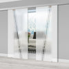Double Glass Sliding Door - Preston 8mm Obscure Glass - Clear Printed Design - Planeo 60 Pro Kit