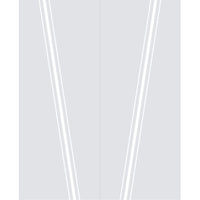 Double Glass Sliding Door - Preston 8mm Clear Glass - Obscure Printed Design - Planeo 60 Pro Kit