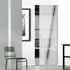 Preston 8mm Obscure Glass - Clear Printed Design - Single Absolute Pocket Door