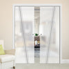 Preston 8mm Obscure Glass - Obscure Printed Design - Double Evokit Pocket Door