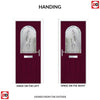 Premium Composite Front Door Set - Snipe 1 Pectolite Glass - Shown in Purple Violet