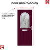 Premium Composite Front Door Set - Snipe 1 Pectolite Glass - Shown in Purple Violet