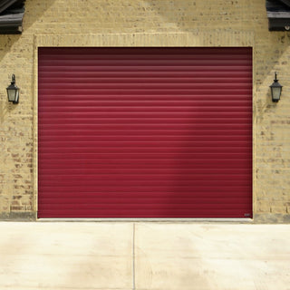 Image: Gliderol Electric Insulated Roller Garage Door from 1900 to 1994mm Wide - Purple Red