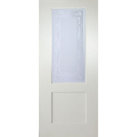 Shaker Internal PVC Door Pair - Granville Sandblasted Glass