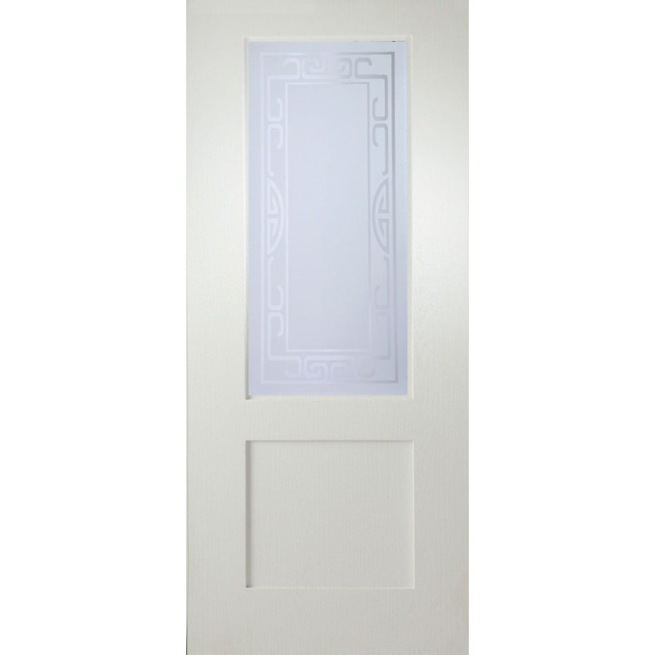 White PVC door on white background