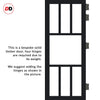 Urban Ultimate® Room Divider Queensland 7 Pane Door Pair DD6424F - Frosted Glass with Full Glass Side - Colour & Size Options