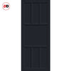 Queensland 7 Panel Solid Wood Internal Door UK Made DD6424 - Eco-Urban® Shadow Black Premium Primed