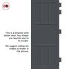 Queensland 7 Panel Solid Wood Internal Door Pair UK Made DD6424 - Eco-Urban® Stormy Grey Premium Primed