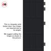 Queensland 7 Panel Solid Wood Internal Door Pair UK Made DD6424 - Eco-Urban® Shadow Black Premium Primed