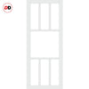 Urban Ultimate® Room Divider Queensland 7 Pane Door Pair DD6424C with Matching Side - Clear Glass - Colour & Height Options