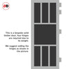 Urban Ultimate® Room Divider Queensland 7 Pane Door Pair DD6424T - Tinted Glass with Matching Side - Colour & Size Options