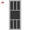 Urban Ultimate® Room Divider Queensland 7 Pane Door DD6424T - Tinted Glass with Full Glass Side - Colour & Size Options