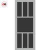 Urban Ultimate® Room Divider Queensland 7 Pane Door Pair DD6424T - Tinted Glass with Full Glass Sides - Colour & Size Options