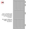 Queensland 7 Panel Solid Wood Internal Door UK Made DD6424 - Eco-Urban® Mist Grey Premium Primed