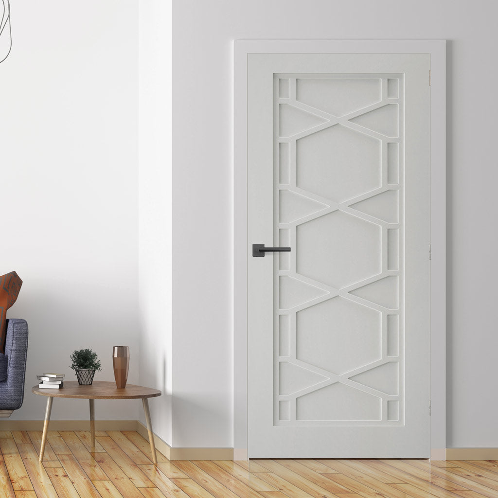 JB Kind Shaker Quartz Internal Door - White Primed