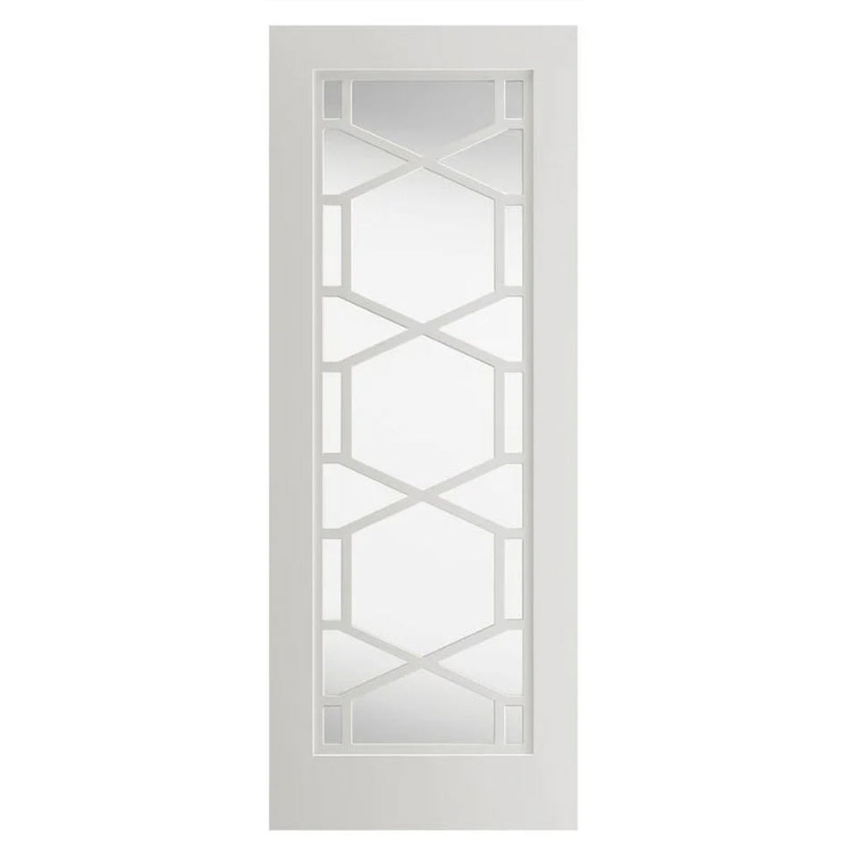 JB Kind Shaker Quartz Glazed Internal Door - White Primed