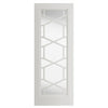 JB Kinds Shaker Quartz Internal Door Pair - Clear Glass - White Primed