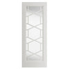 JB Kinds Shaker Quartz Internal Door Pair - Clear Glass - White Primed