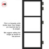 Room Divider - Handmade Eco-Urban® Manchester Door DD6306C - Clear Glass - Premium Primed - Colour & Size Options