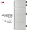 Brooklyn 4 Panel Solid Wood Internal Door Pair UK Made DD6307 - Eco-Urban® Cloud White Premium Primed