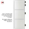 Manchester 3 Panel Solid Wood Internal Door Pair UK Made DD6305 - Eco-Urban® Cloud White Premium Primed