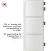 Manchester 3 Panel Solid Wood Internal Door UK Made DD6305 - Eco-Urban® Cloud White Premium Primed