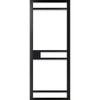 Handmade Eco-Urban Sheffield 5 Pane Door DD6312G - Clear Glass - Black Premium Primed