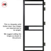 Room Divider - Handmade Eco-Urban® Sheffield Door DD6312C - Clear Glass - Premium Primed - Colour & Size Options