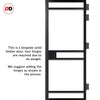 Bespoke Room Divider - Eco-Urban® Sheffield Door Pair DD6312C - Clear Glass with Full Glass Side - Premium Primed - Colour & Size Options