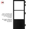 Berkley 2 Pane 1 Panel Solid Wood Internal Door UK Made DD6309G - Clear Glass - Eco-Urban® Shadow Black Premium Primed