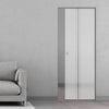 Ratho 8mm Obscure Glass - Clear Printed Design - Single Absolute Pocket Door