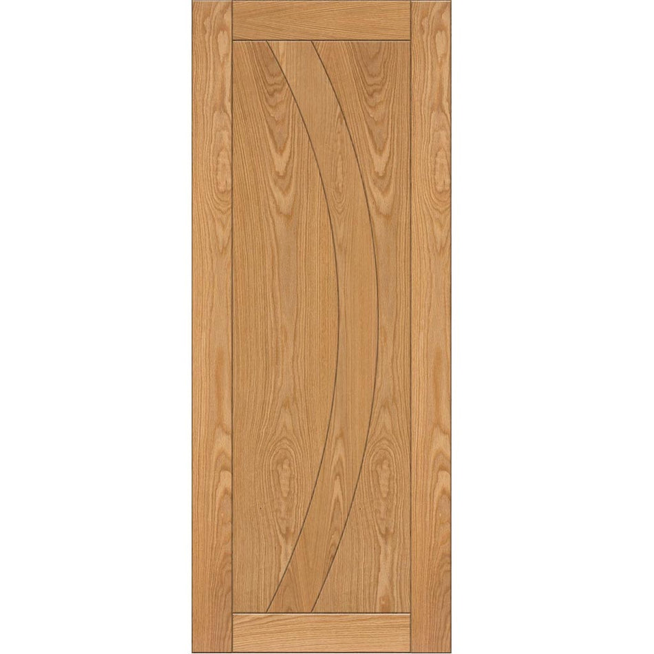 Ravello Oak Flush Fire Internal Door Pair - 1/2 Hour Fire Rated - Prefinished