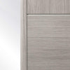 Mode Ravenna Internal Door - White Grey Laminate - Clear Glass - Prefinished