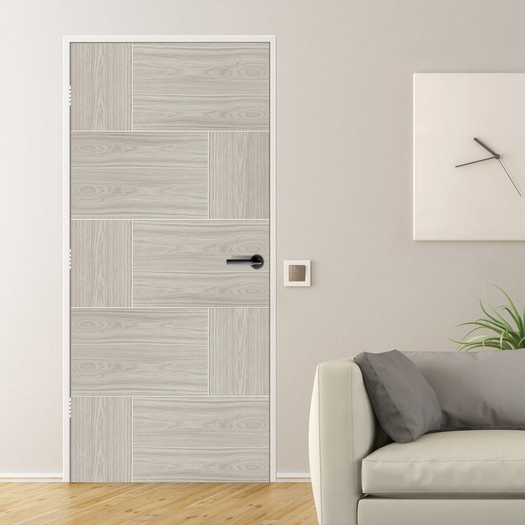 Mode Ravenna Internal Door - White Grey Laminate - Prefinished