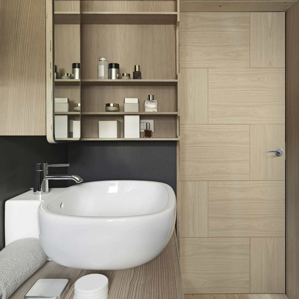 Prefinished Ravenna Oak Flush Fire Door - Choose Your Colour