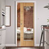 Bespoke Ravenna Oak Glazed Single Pocket Door
