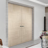 Prefinished Bespoke Ravenna Oak Flush Door Pair - Choose Your Colour