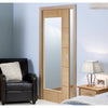 Bespoke Ravenna Oak Glazed Single Pocket Door - Prefinished