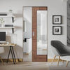 Bespoke Ravenna Walnut Glazed Single Frameless Pocket Door - Prefinished