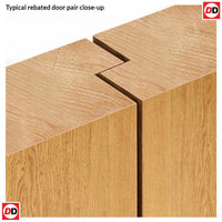 Vancouver Oak Door Pair - Clear Glass - Prefinished