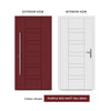 External ThruSafe Aluminium Front Door - 1715 CNC Grooves Solid - 7 Colour Options