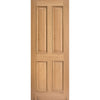 Oak Fire Door, Regency 4 Panel - Raised Mouldings - 1/2 Hour Fire Rated