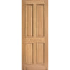 regency oak 4 panel solid door with raised mouldings 