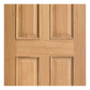 Oak Fire Door, Regency 4 Panel - Raised Mouldings - 1/2 Hour Fire Rated